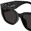 Lookbook (Women) Balenciaga Rectangular Sunglasses Black with Logo, Recycled Acetate Frame. BB0361SK-001