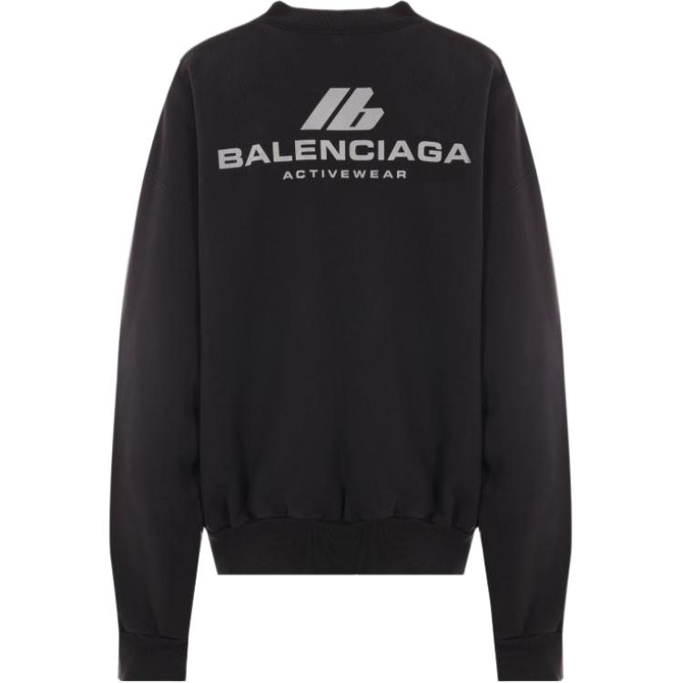 Lookbook (W) Balenciaga Sudadera Reflectante Logo Oversized Negra. 697869TQVT81083