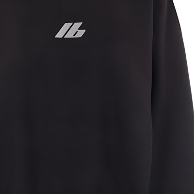 (W) Balenciaga Sudadera Reflectante Logo Oversized Negra. 697869TQVT81083 Sizing (W) Balenciaga Sudadera Reflectante Logo Oversized Negra. 697869TQVT81083