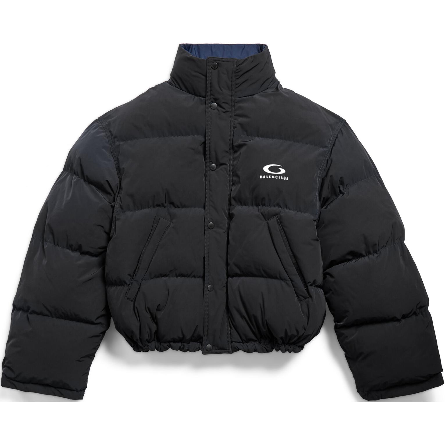 (Women) Balenciaga  Reversible Logo Print Long-Sleeve Jacket Black. 808793TRO181000