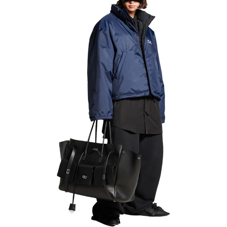 (Women) Balenciaga  Reversible Logo Print Long-Sleeve Jacket Black. 808793TRO181000 圖 8