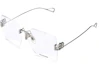 Order (Women) Balenciaga Rimless Square Optical Glasses Frames BB0113O-002