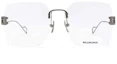 Lookbook (Women) Balenciaga Rimless Square Optical Glasses Frames BB0113O-002