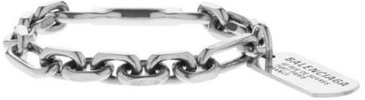 (Women) Balenciaga Silver Double-Sided Brass Climbing Buckle Bracelet. 792886TZ99I0911 (Women) Balenciaga Silver Double-Sided Brass Climbing Buckle Bracelet. 792886TZ99I0911