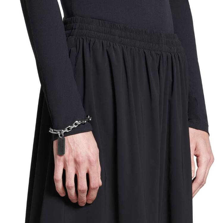 Shop (W) 巴黎世家 銀色雙面黃銅攀爬扣手鏈. 792886TZ99I0911