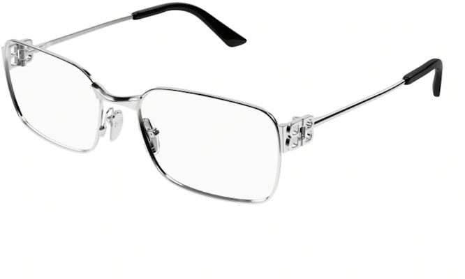 (W) バレンシアガ シルバー 長方形 メタル オプティカル メガネ BB0340O002 Order (W) バレンシアガ シルバー 長方形 メタル オプティカル メガネ BB0340O002