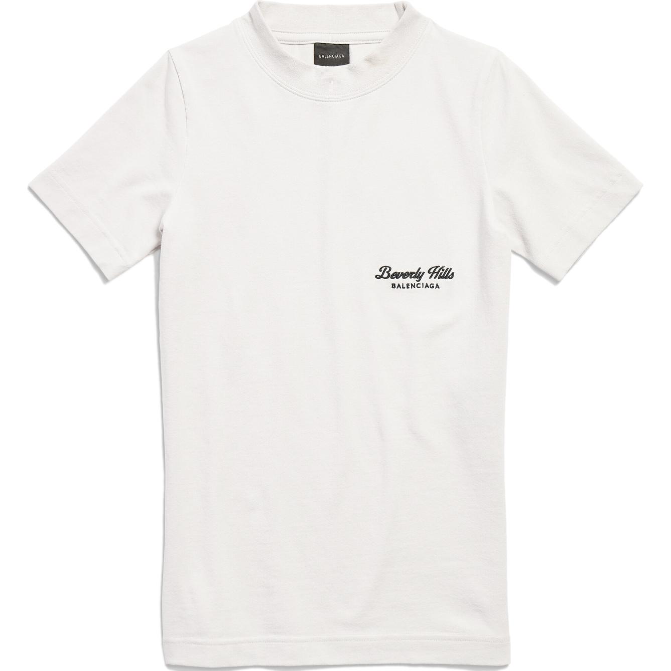 Order (W) Balenciaga 修身圓領T恤 米色搭配簡約字母印花 768075TQVS53307