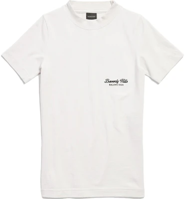 (W) Balenciaga 修身圓領T恤 米色搭配簡約字母印花 768075TQVS53307 Order (W) Balenciaga 修身圓領T恤 米色搭配簡約字母印花 768075TQVS53307