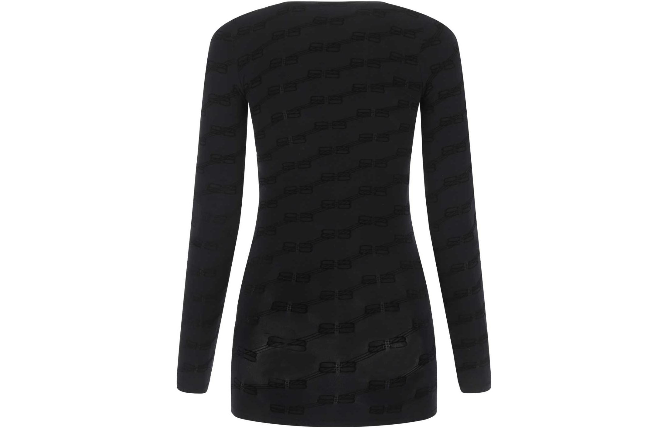 (Women) Balenciaga  Slim Fit Solid T-Shirt FW22 Black. 6008793C5B41000 圖 3