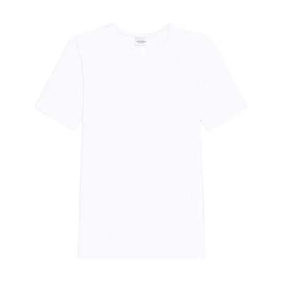 (Women) Balenciaga Slim Fit White Crewneck Short Sleeve T-Shirt SS22 6855183B4B69000