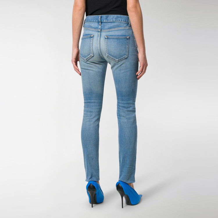 Shop (W) 발렌시아가 슬림 스트레이트 진 블루 493467TXE094065