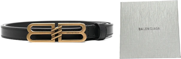 Lookbook (W) Balenciaga Cinturón de Cuero con Hebilla Suave - Accesorio de Moda 1.5cm. 703105210EC1000
