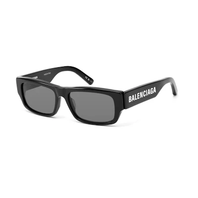 (Women) Balenciaga Square Logo Sunglasses - Stylish Acetate Frame Design BB0261SA-001