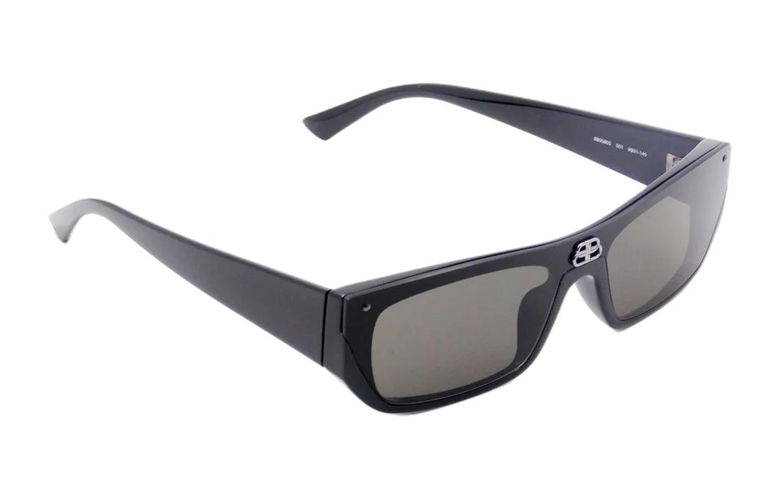 (Women) Balenciaga  Square Sunglasses Black with Lettered Temples BB0080S001001 圖 3