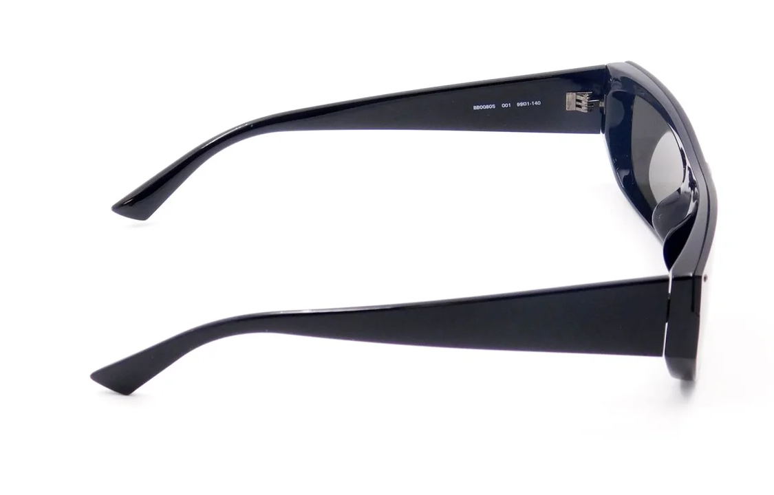 (Women) Balenciaga  Square Sunglasses Black with Lettered Temples BB0080S001001 圖 4