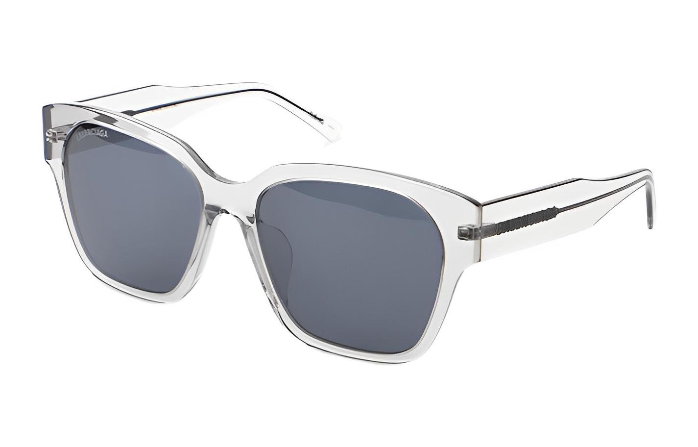 (Women) Balenciaga  Square Sunglasses with Side Logo, Grey Frame. BB0215SA-004