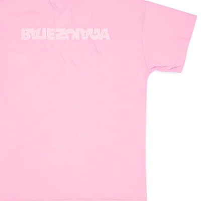 (W) Balenciaga SS22 Kaos Crewneck Oversized Logo Bordir Warna Pink. 612965TLVB35000 Purchase (W) Balenciaga SS22 Kaos Crewneck Oversized Logo Bordir Warna Pink. 612965TLVB35000