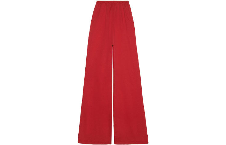 (Women) Balenciaga  SS22 Red Relaxed Fit Elastic Waist Casual Pants. 682143TLVN20641 圖 2