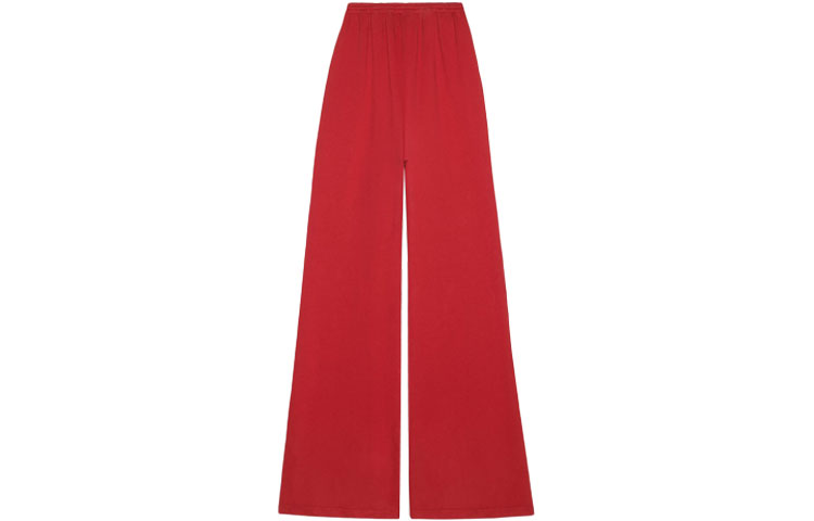 (Women) Balenciaga  SS22 Red Relaxed Fit Elastic Waist Casual Pants. 682143TLVN20641 圖 3