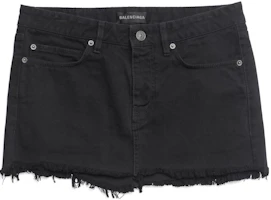 Order (W) Balenciaga SS23 黑色牛仔迷你裙 744972TNW111700