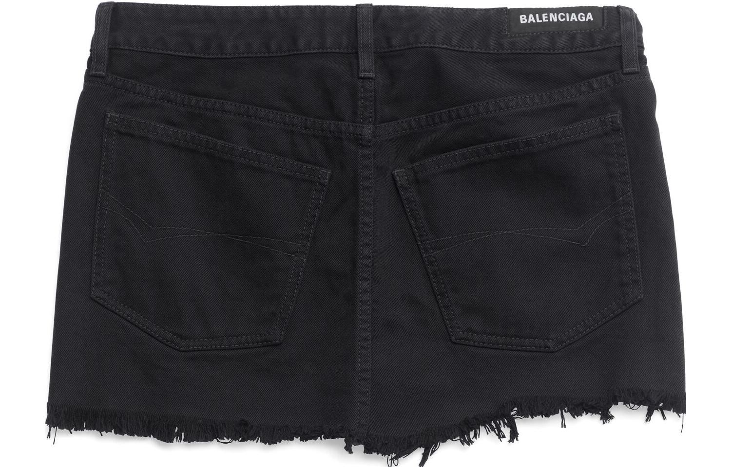 Lookbook (W) 발렌시아가 SS23 블랙 데님 미니 스커트 744972TNW111700