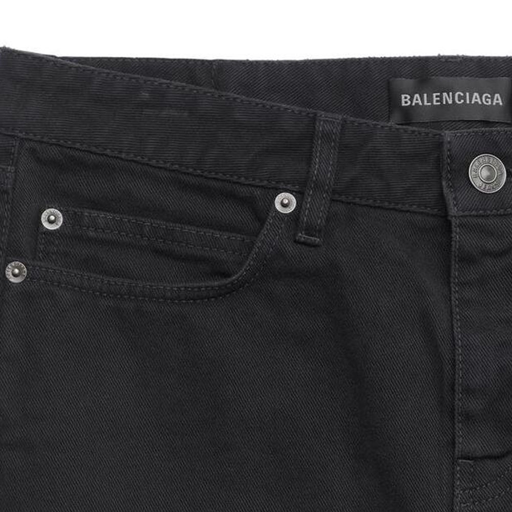 Sizing (W) 발렌시아가 SS23 블랙 데님 미니 스커트 744972TNW111700