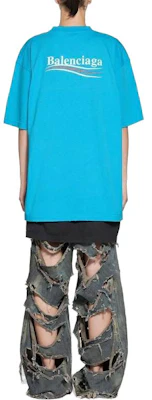 (W) 巴黎世家 SS23 字母印花宽松版型圆领T恤. 641655TNVG59170 Purchase (W) 巴黎世家 SS23 字母印花宽松版型圆领T恤. 641655TNVG59170