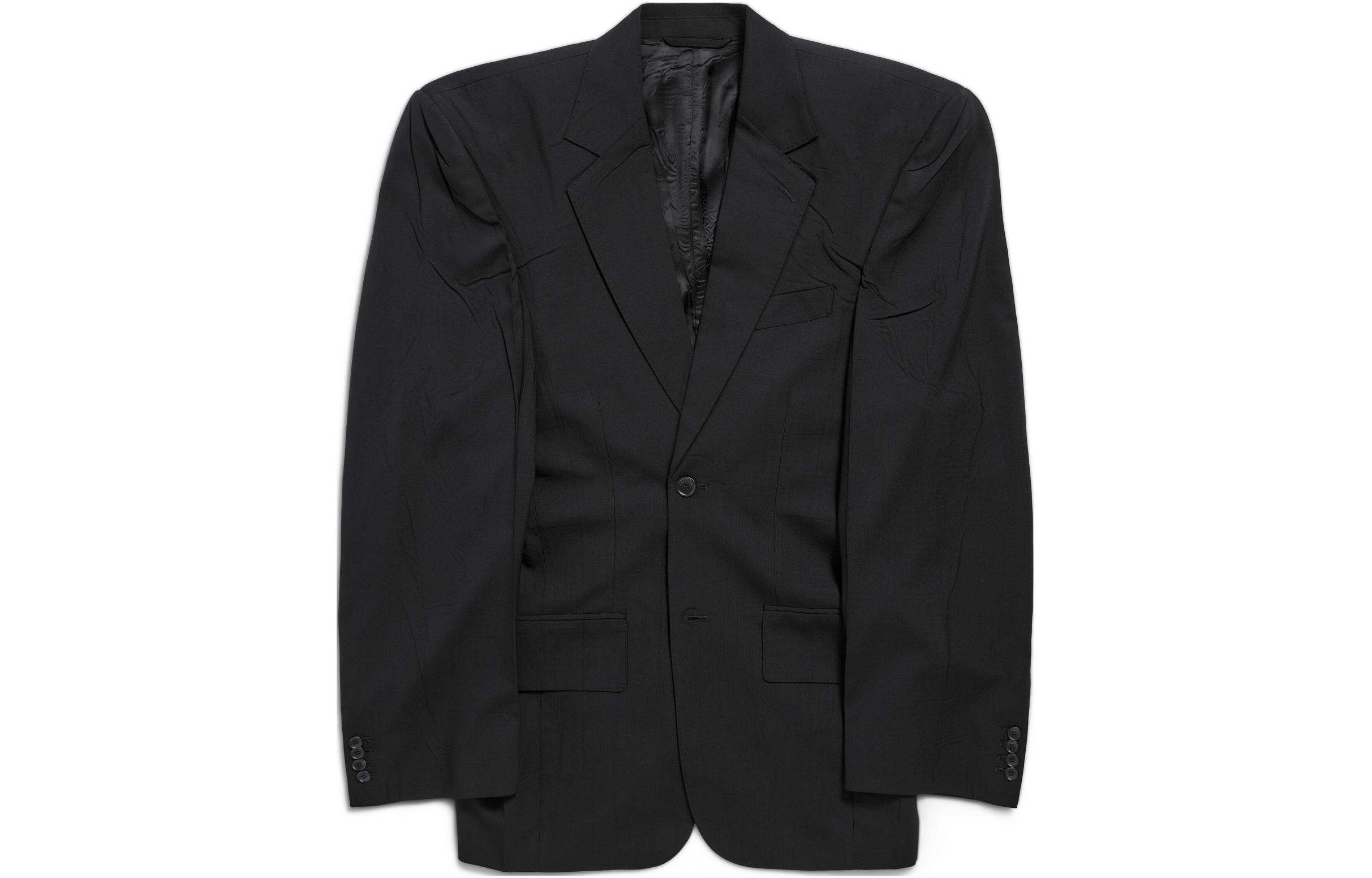 (Women) Balenciaga  SS24 Black Single-Breasted Casual Blazer Jacket Oversized Fit. 790912TOT031000 圖 2