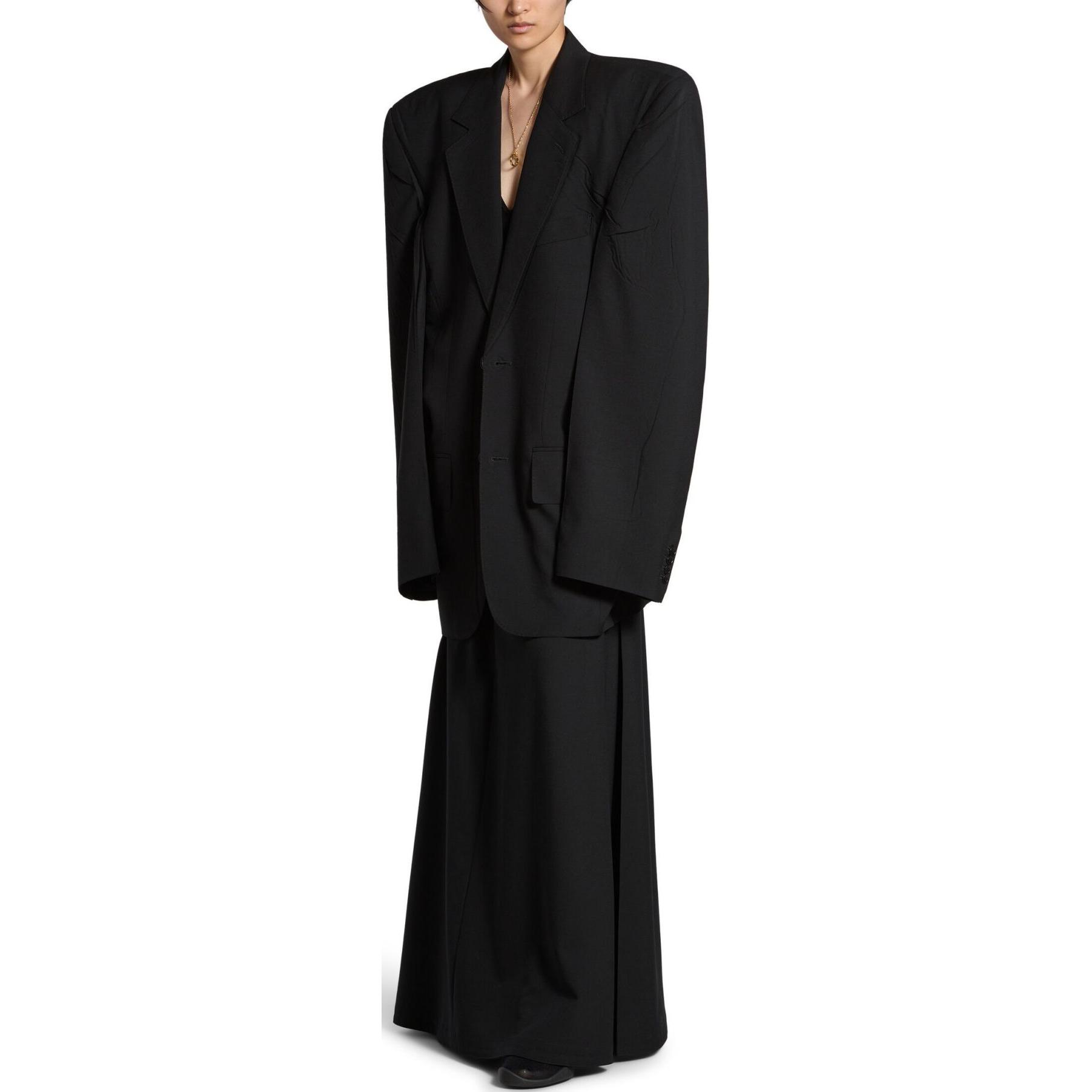 (Women) Balenciaga  SS24 Black Single-Breasted Casual Blazer Jacket Oversized Fit. 790912TOT031000 圖 4