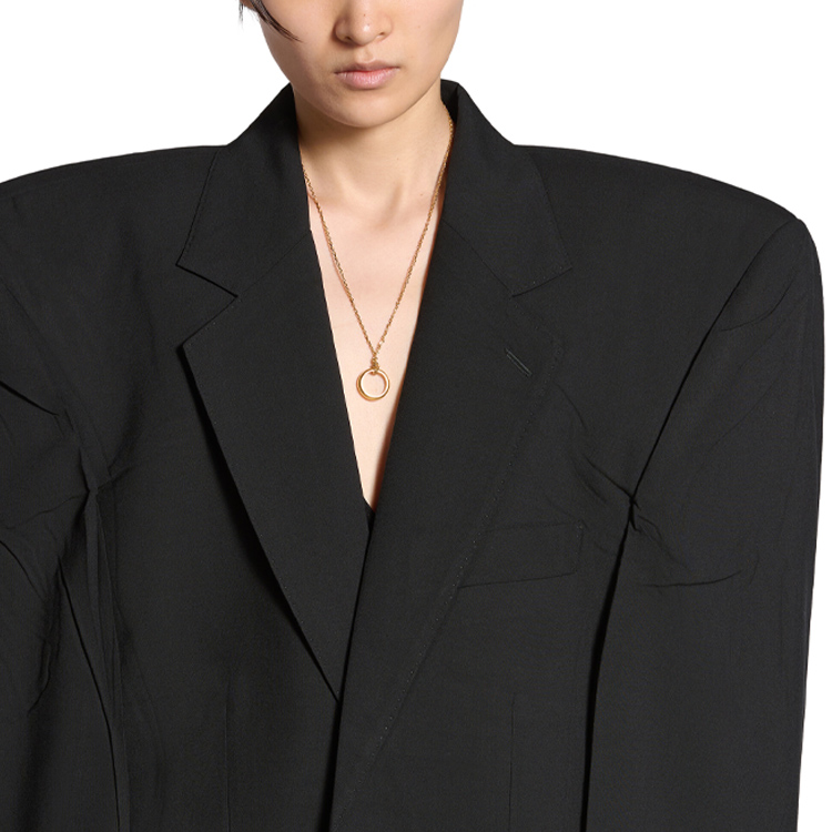 (Women) Balenciaga  SS24 Black Single-Breasted Casual Blazer Jacket Oversized Fit. 790912TOT031000 圖 7