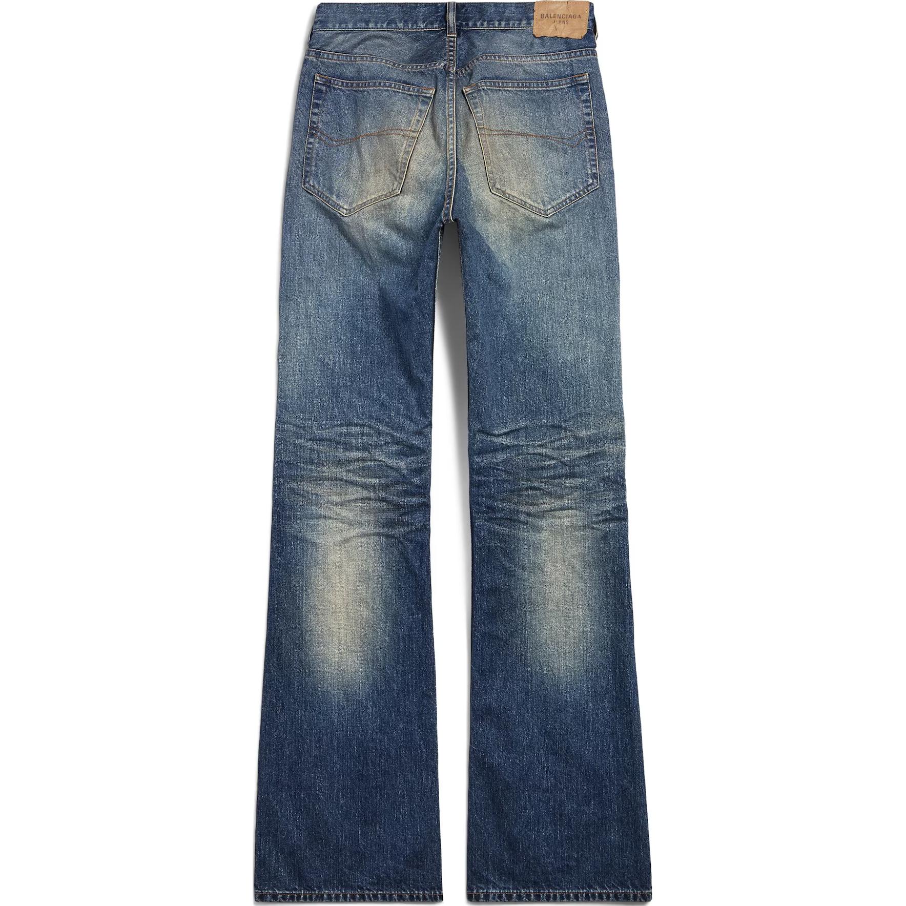 (Women) Balenciaga  SS25 Colorblock Low-Waist Straight Jeans Blue 814086TRW623020 圖 3