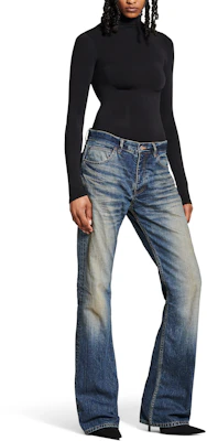 (W) バレンシアガ SS25 カラーブロック ローウエスト ストレートジーンズ ブルー 814086TRW623020 Shop (W) バレンシアガ SS25 カラーブロック ローウエスト ストレートジーンズ ブルー 814086TRW623020