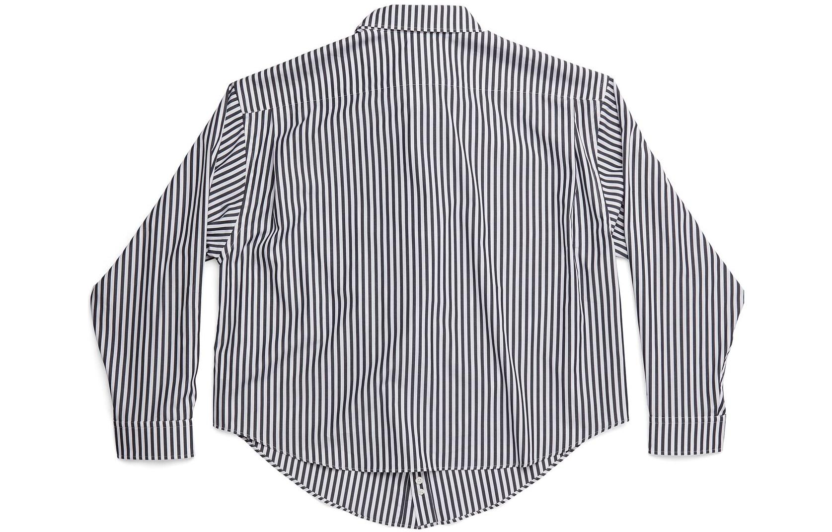 Lookbook (W) Balenciaga 條紋長袖襯衫 黑/白 長袖襯衣 725390TOM151070