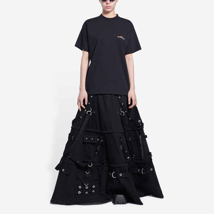 (Women) Balenciaga  Tiger Year Logo Tee Black - SS22 612965TLVI51070 圖 4