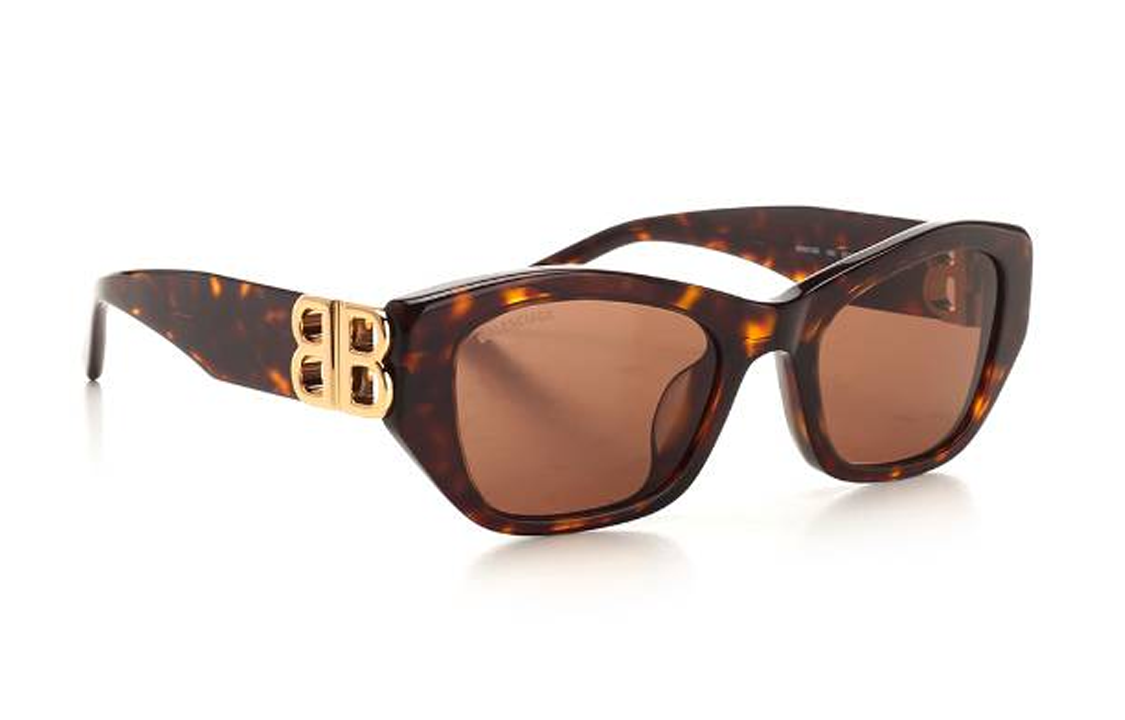 (Women) Balenciaga  Tortoiseshell Irregular Acetate Sunglasses with Logo. 751517T00397623 圖 3