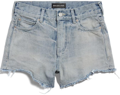 (W) 발렌시아가 워시드 디스트레스드 데님 반바지 라이트 블루 SS24 컬렉션. 790456TQW556379 Buy (W) 발렌시아가 워시드 디스트레스드 데님 반바지 라이트 블루 SS24 컬렉션. 790456TQW556379