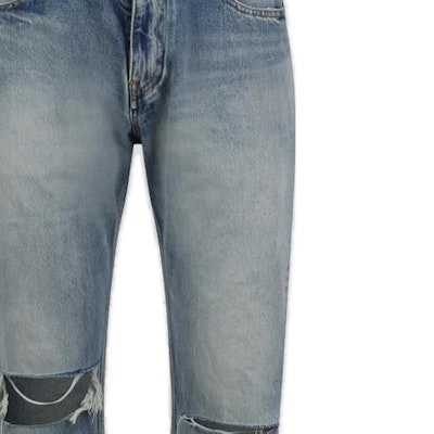 (Women) Balenciaga Washed Distressed Mid-Rise Straight Jeans Blue 745149TDW14-3341 Lookbook (Women) Balenciaga Washed Distressed Mid-Rise Straight Jeans Blue 745149TDW14-3341