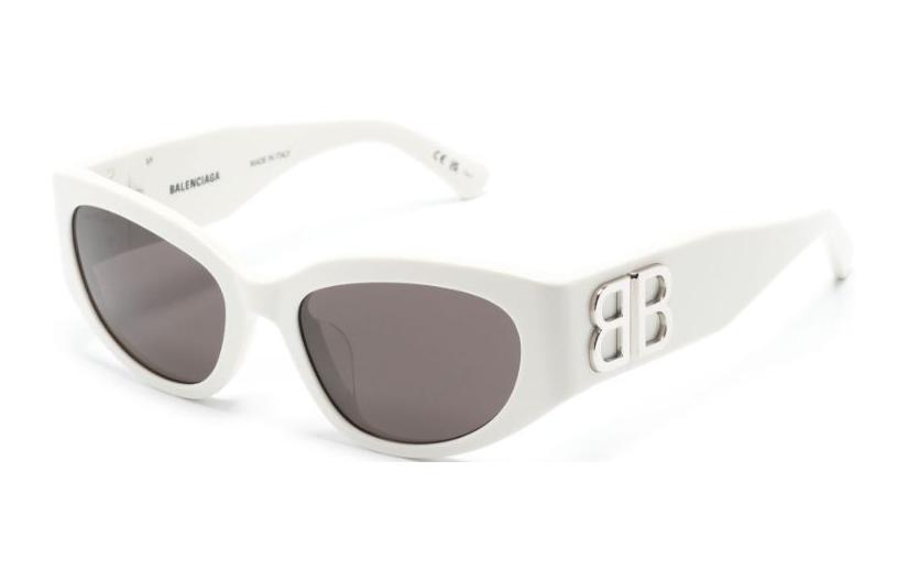 (Women) Balenciaga  White Cat-Eye Sunglasses with Logo Details. BB0324SK 圖 2