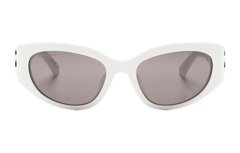 (Women) Balenciaga  White Cat-Eye Sunglasses with Logo Details. BB0324SK 圖 3
