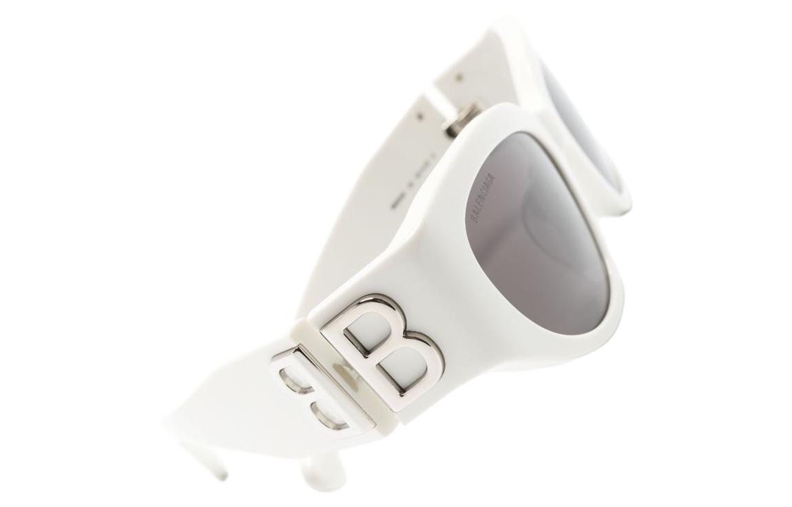 (Women) Balenciaga  White Cat-Eye Sunglasses with Logo Details. BB0324SK 圖 4
