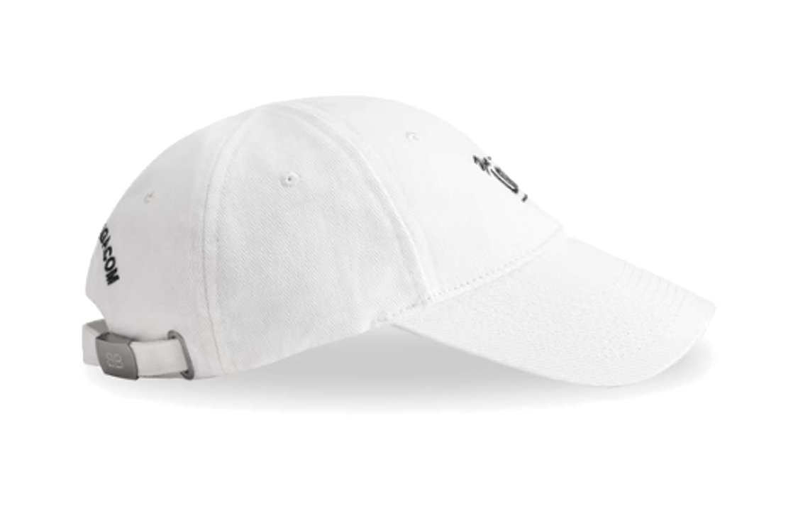 (Women) Balenciaga  White Cotton Baseball Cap with Embroidered Lettering. 656462310B29060 圖 5