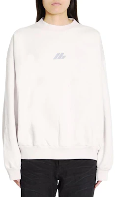 (W) バレンシアガ ホワイト ロゴプリント クルーネック 長袖 スウェットシャツ 697869TQVT89016 Order (W) バレンシアガ ホワイト ロゴプリント クルーネック 長袖 スウェットシャツ 697869TQVT89016