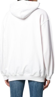 (W) Balenciaga Baju Sweatshirt Putih Cetakan Logo. 570798TYK279000 Shop (W) Balenciaga Baju Sweatshirt Putih Cetakan Logo. 570798TYK279000