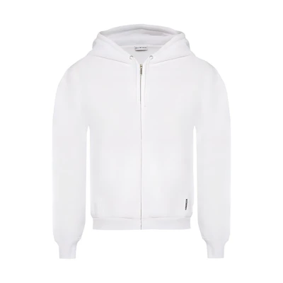 (Women) Balenciaga White Logo Print Zip-Up Hoodie - Regular Fit. 556088TDV179000