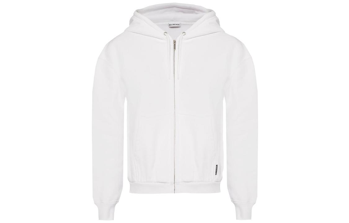 (Women) Balenciaga  White Logo Print Zip-Up Hoodie - Regular Fit. 556088TDV179000 圖 2