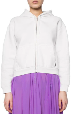 (W) 巴黎世家 白色印花徽标拉链连帽衫 - 常规版型. 556088TDV179000 Lookbook (W) 巴黎世家 白色印花徽标拉链连帽衫 - 常规版型. 556088TDV179000