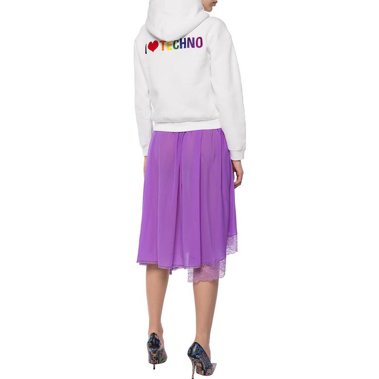 (Women) Balenciaga  White Logo Print Zip-Up Hoodie - Regular Fit. 556088TDV179000 圖 5