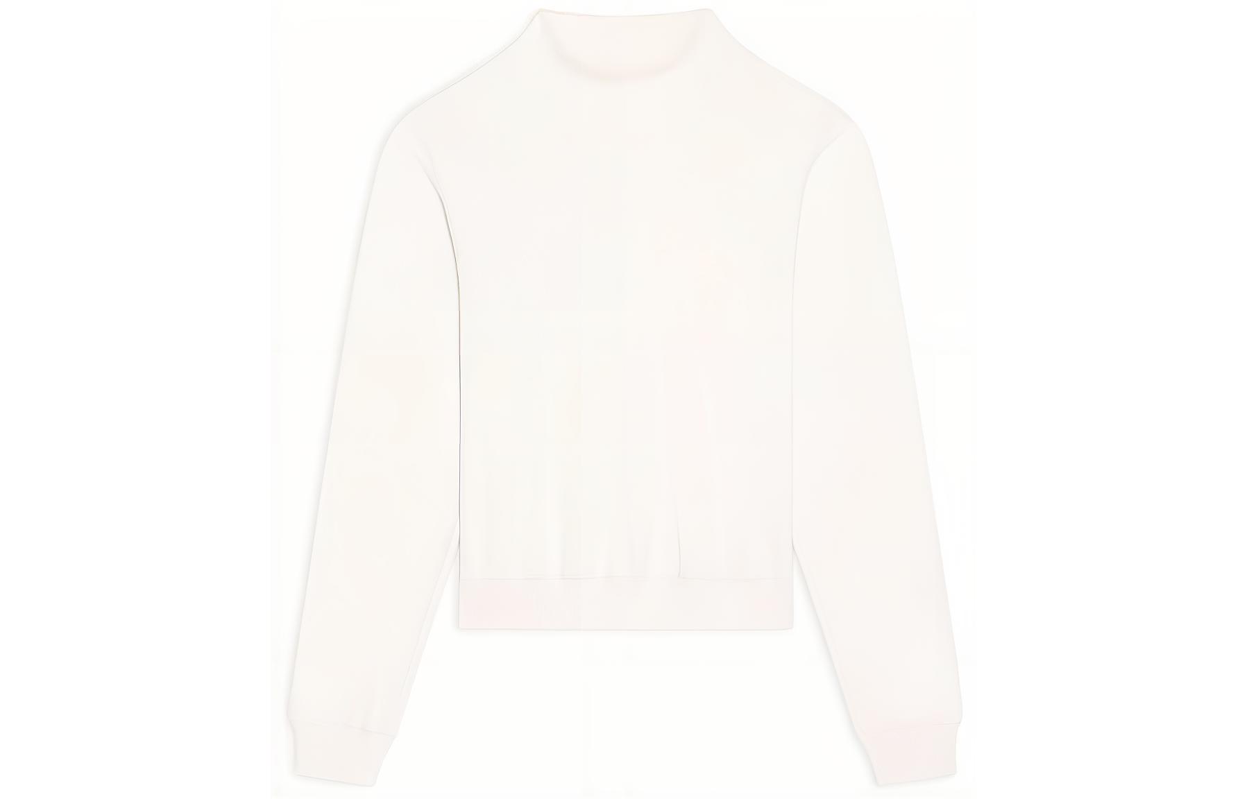 (Women) Balenciaga  White Long Sleeve T-Shirt FW22 Casual Regular Fit. 681041TLVI19054