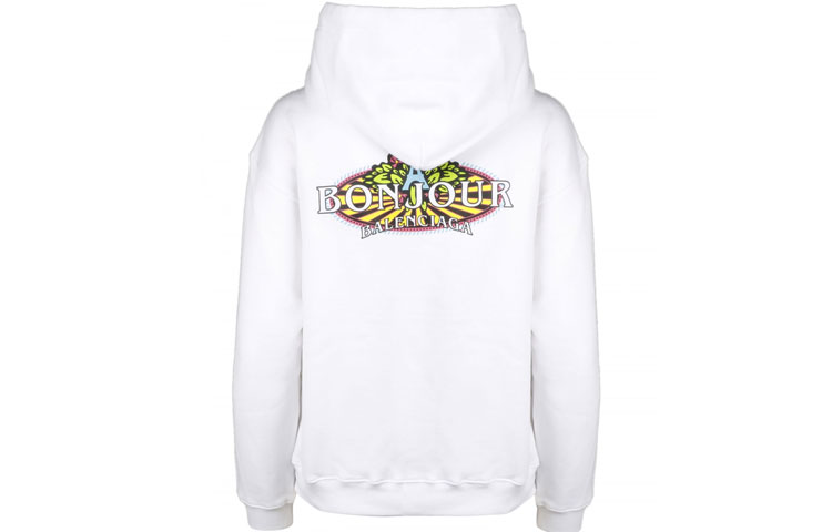 Lookbook (W) Balenciaga 白色寬鬆款Logo連帽衫 556095THV619000