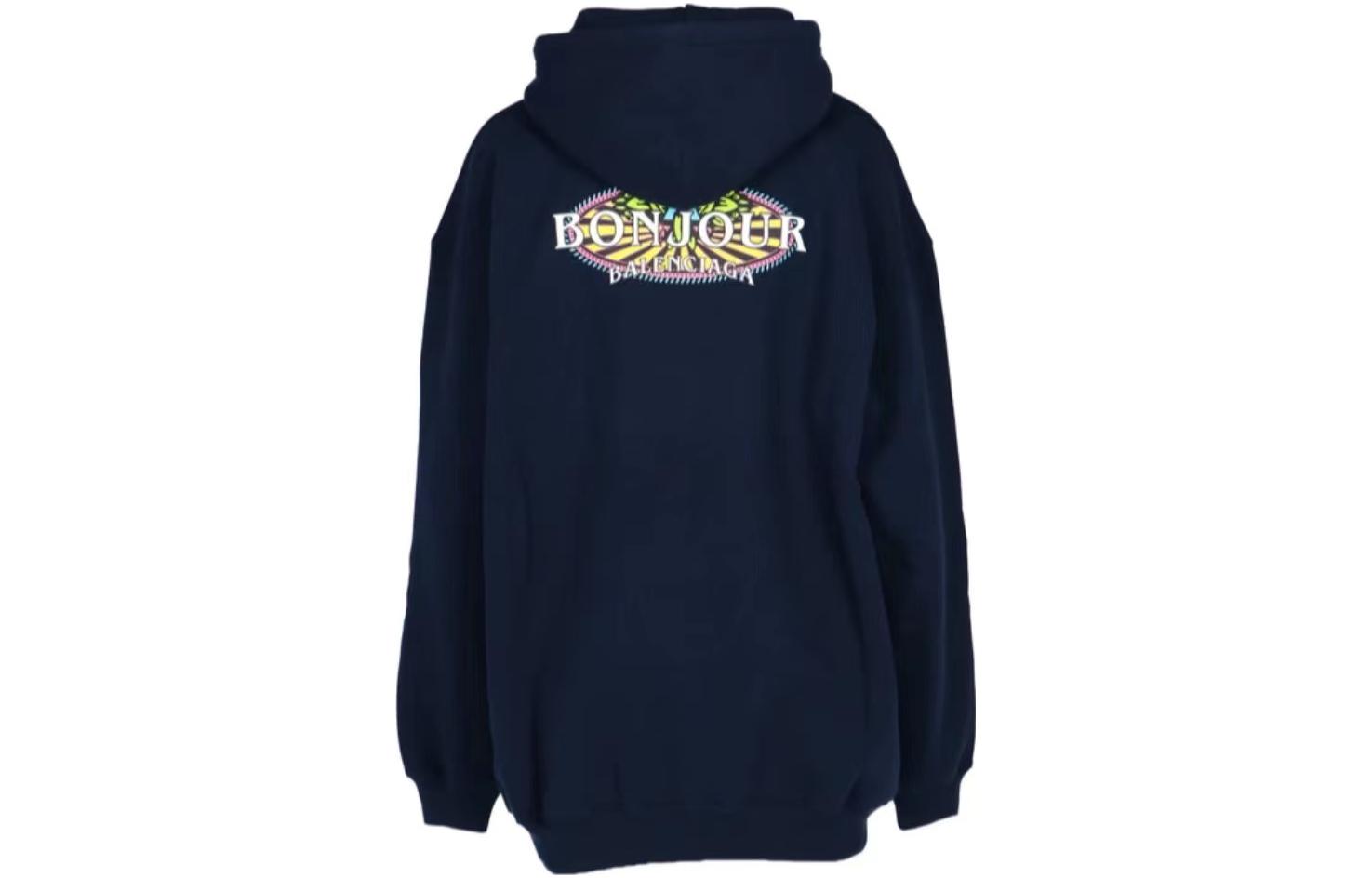 Cheap (W) Balenciaga 白色寬鬆款Logo連帽衫 556095THV619000